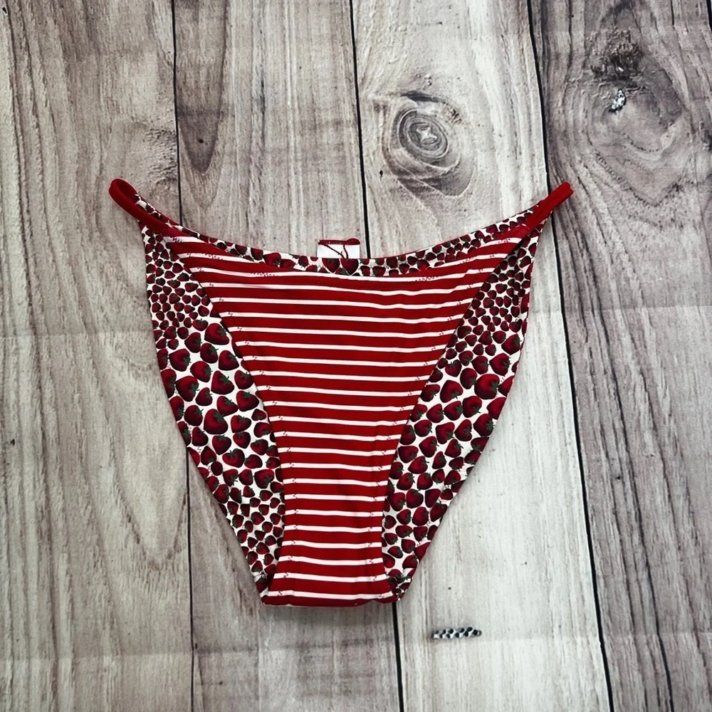 J. Crew Red Leopard-Print Bikini Set with Contrast Trim